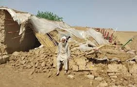 بلوچستان کے علاقے چاغی میں بارش کے باعث کئی کچے مکانات گر گئے