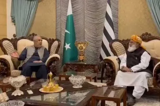 اسد قیصر کا فضل الرحمان سے رابطہ، سیاسی صورتحال پر تبادلہ خیال