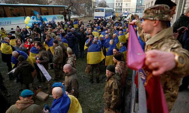 روس اور یوکرین کے درمیان 175 جنگی قیدیوں کا تبادلہ