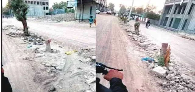 میلسی:اے سی آفس تا ٹول ٹیکس دو رویہ روڈ کی تعمیر (ڈیوائیڈرپرموجوددرخت مبینہ طور پر چوری)