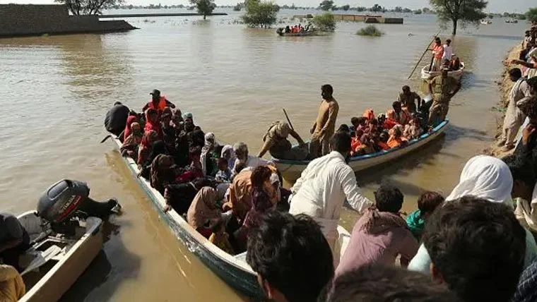 سیلاب سے پنجاب سندھ سرحد کی دریائی پٹی پر تباہی، زمینی رابطے منقطع، فصلیں برباد