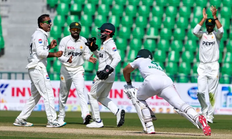 لاہور ٹیسٹ پاکستان جنوبی افریقہ میں پاکستان کی مستحکم پوزیشن