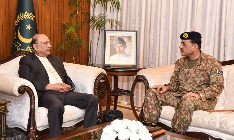 صدر مملکت آصف علی زرداری اور فیلڈ مارشل سید عاصم منیر کی اہم ملاقات