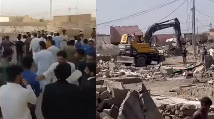 کراچی افغان بستی پر قبضہ کے خلاف کارروائی، 22 ایکڑ زمین بازیاب